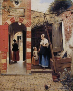The Courtyard of a House in Delft (1658) Oil on canvas by Pieter de Hooch The Metropolitan Museum of Art, New York Lent by The National Gallery, London