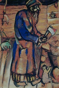 Butcher (Grandfather) (1910) by Marc Chagall; The State Tretyakov Gallery, Moscow Copyright, 2001 Artists Rights Society (ARS), New York / ADAGP, Paris 