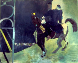 Triumph of Mordechai (1998) oil on canvas (9' x 12') by John Bradford Collection of the artist