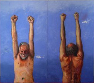 Who Can Forget How Blue the Sky Was Beforehand (2001) oil on canvas ( 60 x 68) by Sigmund Abeles Courtesy of the artist 
