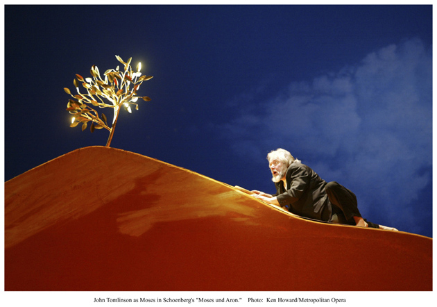 Moses before the Burning Bush John Tomlinson as Moses Photo by Ken Howard, Metropolitan Opera 