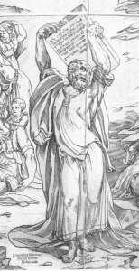 Sacrifice of Isaac (detail) (1586), woodcut print by Andrea Andreani after Domenico Beccafumi Courtesy Los Angeles County Museum of Art