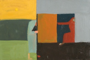 Judah and Tamar (2008), oil on canvas by John Bradford
