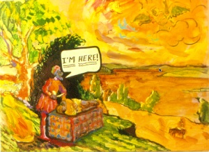 "I'm Here" Sixty Paintings from the Bible (1992) acrylic on canvas (18 x 24) by Archie Rand