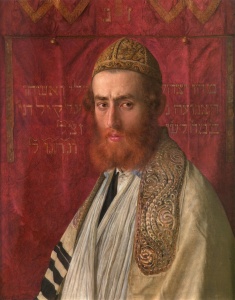 Portrait of Rabbi Wearing a Kittel and Tallith oil on panel (14 x 11) by Isidor Kaufmann Courtesy Sotheby's 