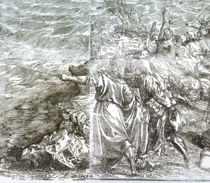 Submersion of Pharaoh’s Army in the Red Sea (detail) (1513-1516), woodcut print after Titian Courtesy Fogg Art Museum, Harvard University
