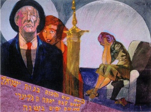Twelfth Amidah Theme: Punish Heresy: Jepthah (2002), acrylic on canvas (48 x 64) by Archie Rand