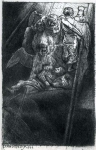 Jacob's Ladder (1655) etching and drypoint by Rembrandt National Gallery of Art, Washington, D.C.