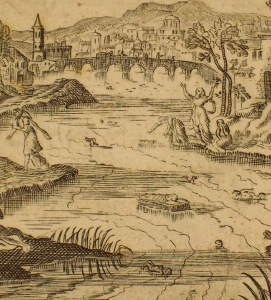 Death of the First Born (detail) Amsterdam Hagadah (1695) Courtesy Kestenbaum & Company 