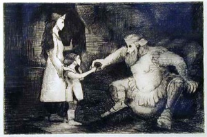 Esther’s Child: Epilogue (2001) Etching and Drypoint by Shoshana Golin 