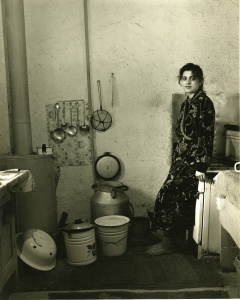 Young Bride, Karmana, Uzbekistan, 1999 black and white photograph by Zion Ozeri Museum of Jewish Heritage