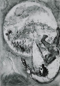 The Deliverance of Jerusalem, (1956) etching by Marc Chagall Courtesy The Jewish Museum, New York