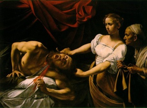 Judith and Holofernes (1599), oil on canvas (56” X 76”) by Caravaggio Palazzo Barberini, Rome