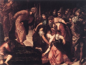 Esther Before Ahasuerus (1548) oil on canvas by Tintoretto Courtesy Royal Collection, Windsor Castle, Windsor, England