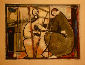 David and Saul (1951) oil on canvas by Avraham Naton Courtesy Tel Aviv Museum of Art