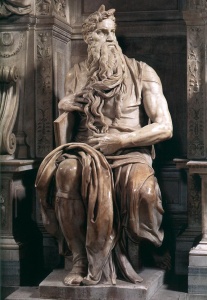 Moses (1515), marble by Michelangelo San Pietro in Vincoli, Rome