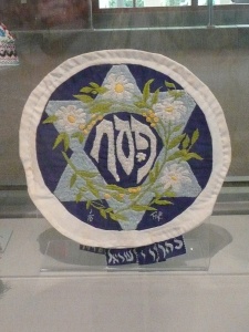 Matzah Bag, embroidery by Ita Aber and Tsirl Waletsky Courtesy Derfner Judaica Museum
