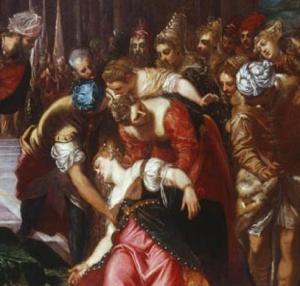 Esther Before Ahasuerus (1548); detail: Esther Swoons; oil on canvas by Tintoretto Courtesy Royal Collection, Windsor Castle, Windsor, England