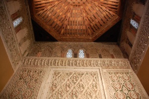 El Transito Synagogue, Eastern wall and ceiling Toledo, Spain