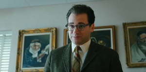 Larry (Michael Stuhlbarg) Asking the Rabbi from “A Serious Man” Courtesy Focus Films