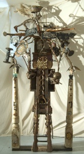 Enoch – Heaven; wood, tin, mixed media by Howard Lerner Courtesy the artist