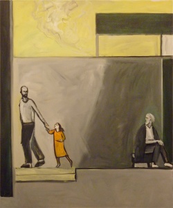 Isaac Comforted (2008) Oil on canvas, 6’ x 5’ by Richard McBee