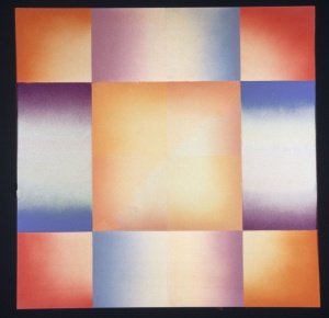 Judy Chicago, Sky Flesh, 1971, sprayed acrylic lacquer on acrylic. Collection of Elizabeth A. Sackler, New York. © 2010 Judy Chicago / Artists Rights Society (ARS), New York