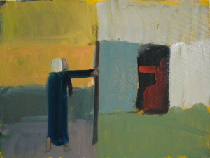 Judah and Tamar (2008), 18 x 24 oil on canvas by John Bradford Courtesy the artist
