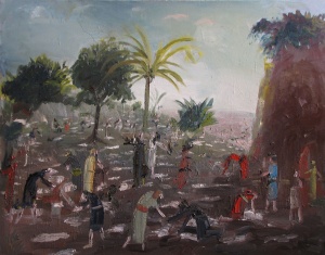 Manna (2010), 48 x 60 oil on canvas by John Bradford Courtesy the artist