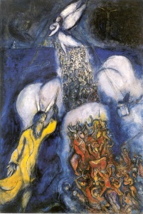 Crossing the Red Sea (1955) oil on canvas by Marc Chagall Courtesy National Museum Marc Chagall, Nice