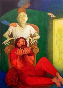 The Cry of Esau (2010), watercolor by Alan Falk Courtesy the artist