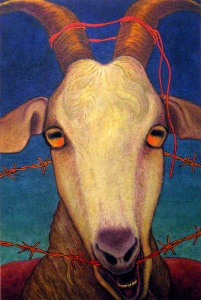 The Scapegoat Again (The Azazel) (2009), watercolor by Alan Falk Courtesy the artist