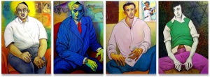 The Four Passover Sons (2009), oil on canvas by Alan Falk Courtesy the artist