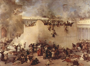 The Destruction of the Temple in Jerusalem (1867), painting by Francesco Hayez Courtesy Galleria d’Arte Moderna, Venice