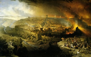 The Destruction of Jerusalem (1849), lithograph from a painting by David Roberts Courtesy Yeshiva University Museum
