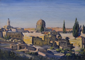 Jerusalem, Temple Mount (1928) oil on canvas by Ludwig Blum Courtesy Museum of Biblical Art