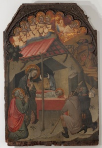 Adoration of the Shepherds (c.1374) Tempera on panel by Bartolo di Fredi Courtesy The Metropolitan Museum of Art, Cloisters Collection