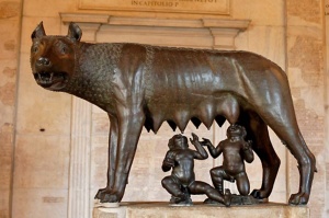 Capitoline Wolf (13th century) bronze statue Courtesy Museo Nuovo, Palazzo dei Conservatori, Rome