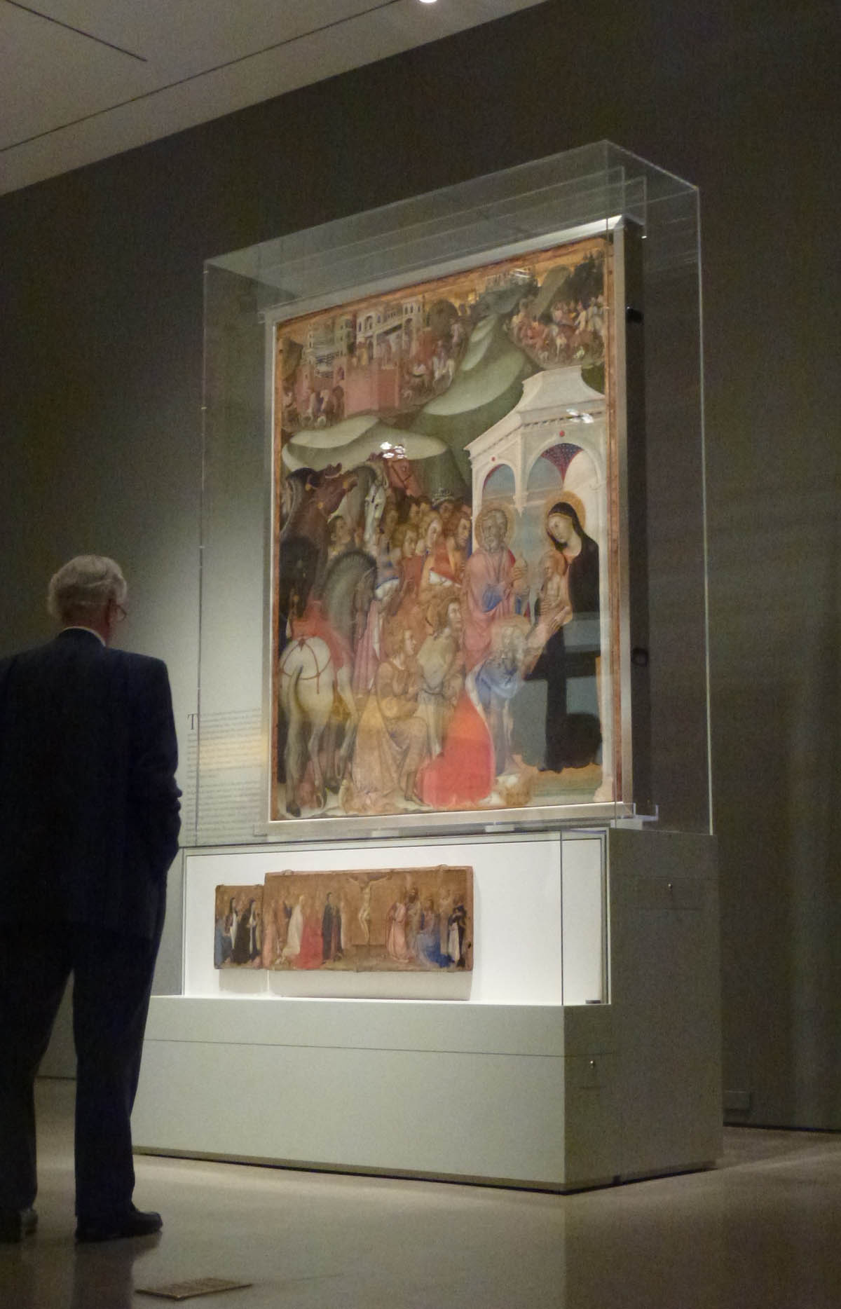 Adoration of the Magi (with predella) Installation view - Tempera on panel by Bartolo di Fredi Courtesy Museum of Biblical Art (Photo: McBee)