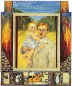 Zora and Michael Kurz (1990) 75 x 60 x 7, oil on paper on linen by Diana Kurz Courtesy the artist