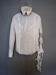 Mourning Kittel (2012) cloth, wire by Jacqueline Nicholls Courtesy JCC Manhattan