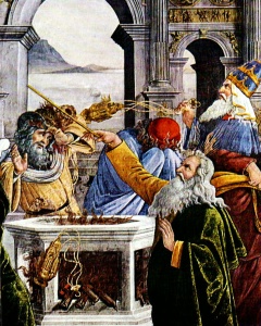 Punishment of Korah (detail) (1482) fresco by Botticelli Courtesy the Sistine Chapel; Vatican Collections, Rome, Italy