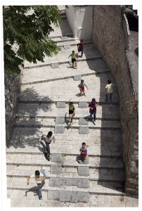 Tallit Steps Revisited (19 ¾ x 13) digital print by Bill Aron Courtesy 92nd Street Y