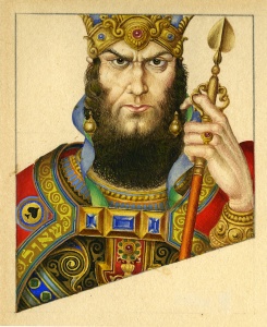 King Saul, King of Spades by Arthur Szyk Heroes of Ancient Israel: Playing Card Art published by Historicana