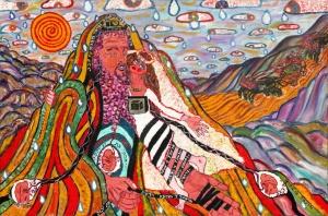 The Bride of Hoseashtein: Betrothal and Exile (2007) (24” x 36”), oil on canvas by Nahum HaLevi Courtesy the artist