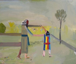 Jacob Sends Joseph to the Fields of Shechem (2012) 36 x 46 oil on linen by John Bradford Courtesy the artist