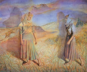 The Story of Ruth and Naomi (1988) Oil on canvas by Ruth Weisberg Courtesy Jack Rutberg Fine Arts, L.A.