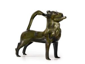 North German Bronze Lion-Form Aquamanile (late 12th century, probably Magdeburg) Inscribed in Hebrew, "T[his is the] d[onation of] t[he] y[oung man], Berakhi[ah] Segal [the Levite]." Courtesy Sotheby’s 