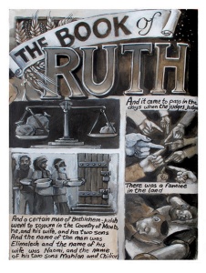 The Book of Ruth (page 1) (2011) acrylic & ink on paper by David Wander Courtesy the artist 