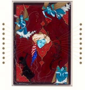 Finding Home #87 “Lilith (Fereshteh) 2008; gouache on museum board by Siona Benjamin Courtesy the artist 